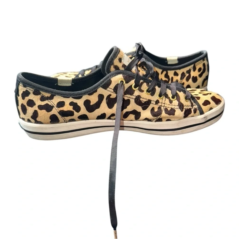Kate Spade x Keds ‘Kickstart’ Leopard Calf Hair Low Top Sneaker